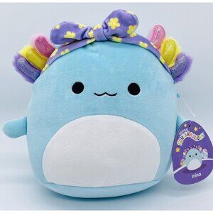 NWT Squishmallows 8" Irina Axolotl w Headband Squishdate 06.16.2023